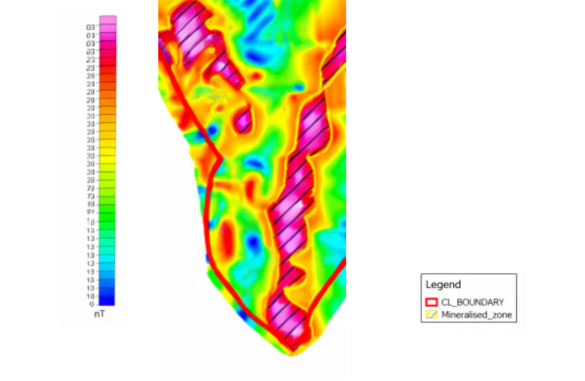Analytical signal - Mineralized Zone Map